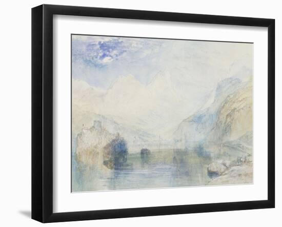 The Lauerzersee with Schwyz and the Mythen, early 1840's-JMW Turner-Framed Giclee Print