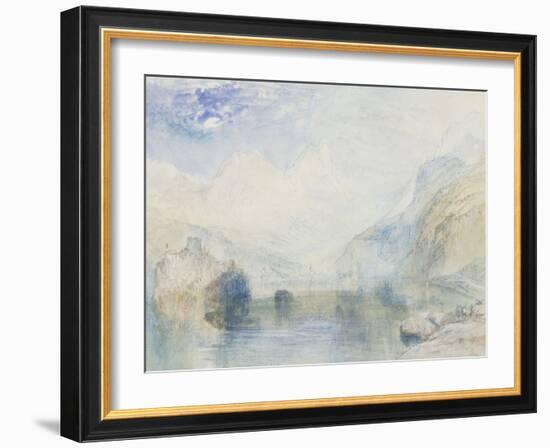 The Lauerzersee with Schwyz and the Mythen, early 1840's-JMW Turner-Framed Giclee Print