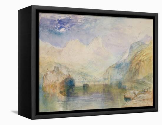 The Lauerzersee with Schwyz and the Mythen-J. M. W. Turner-Framed Premier Image Canvas
