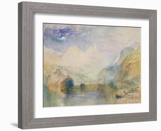 The Lauerzersee with Schwyz and the Mythen-J. M. W. Turner-Framed Giclee Print