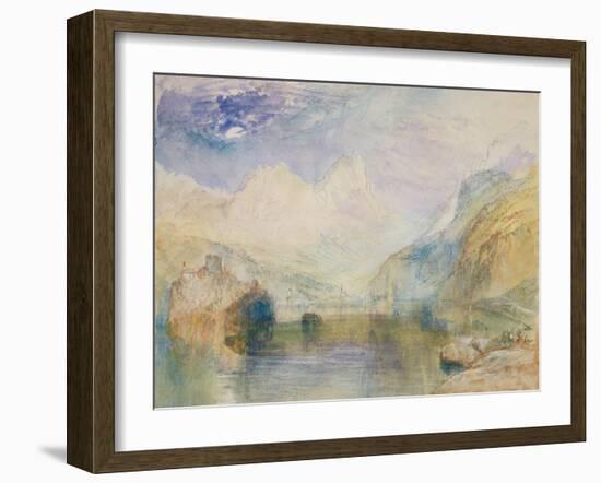 The Lauerzersee with Schwyz and the Mythen-J. M. W. Turner-Framed Giclee Print