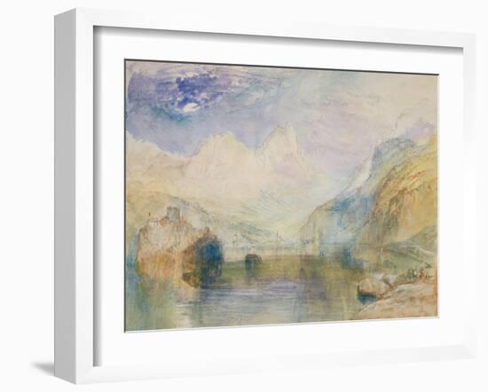 The Lauerzersee with Schwyz and the Mythen-J. M. W. Turner-Framed Giclee Print