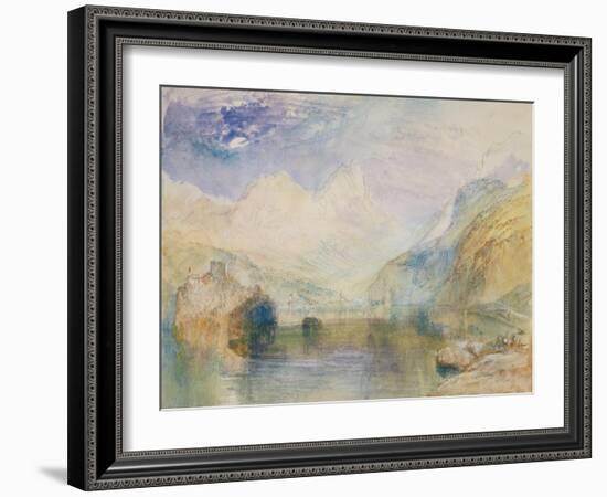 The Lauerzersee with Schwyz and the Mythen-J. M. W. Turner-Framed Giclee Print