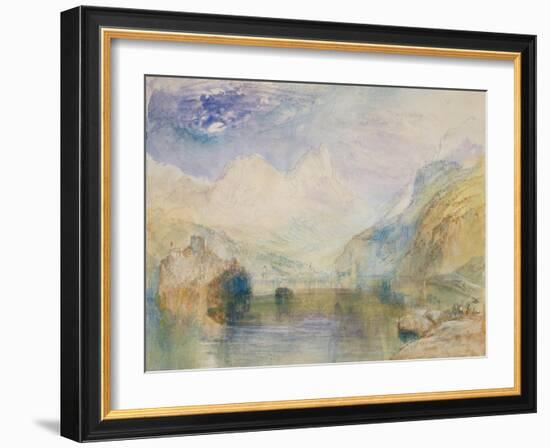 The Lauerzersee with Schwyz and the Mythen-J. M. W. Turner-Framed Giclee Print