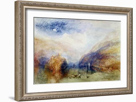 The Lauerzersee with the Mythens, circa 1848-J. M. W. Turner-Framed Giclee Print