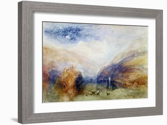 The Lauerzersee with the Mythens, circa 1848-J. M. W. Turner-Framed Giclee Print