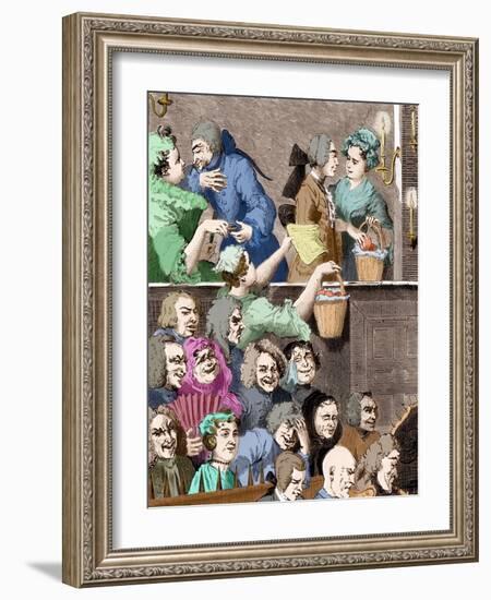 'The Laughing Audience' William Hogarth-William Hogarth-Framed Giclee Print