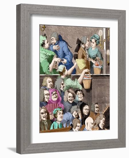 'The Laughing Audience' William Hogarth-William Hogarth-Framed Giclee Print