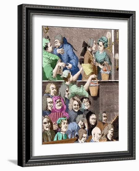 'The Laughing Audience' William Hogarth-William Hogarth-Framed Giclee Print