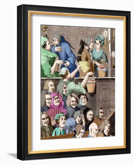 'The Laughing Audience' William Hogarth-William Hogarth-Framed Giclee Print