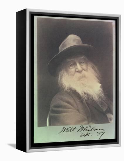 'The Laughing Philosopher', a Portrait of Walt Whitman (1819-91) September 1887-George C. Cox-Framed Premier Image Canvas