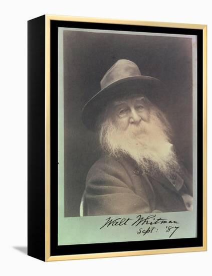 'The Laughing Philosopher', a Portrait of Walt Whitman (1819-91) September 1887-George C. Cox-Framed Premier Image Canvas