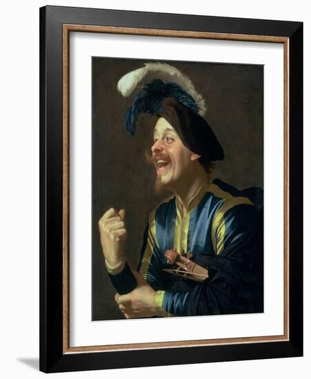 The Laughing Violinist, 1624-Gerrit van Honthorst-Framed Giclee Print