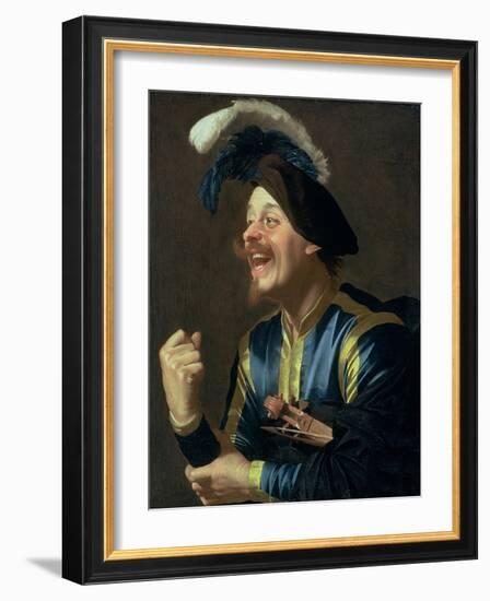 The Laughing Violinist, 1624-Gerrit van Honthorst-Framed Giclee Print