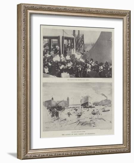 The Launch of HMS Albion at Blackwall-Thomas Walter Wilson-Framed Giclee Print