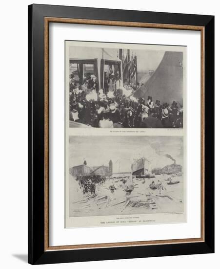 The Launch of HMS Albion at Blackwall-Thomas Walter Wilson-Framed Giclee Print