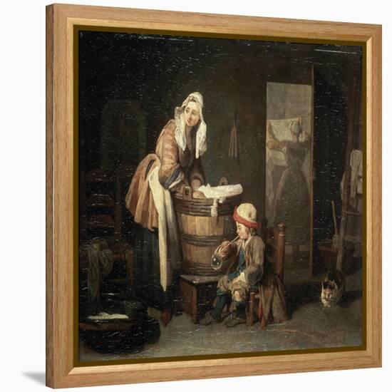 The Laundress, 1730S-Jean-Baptiste Simeon Chardin-Framed Premier Image Canvas