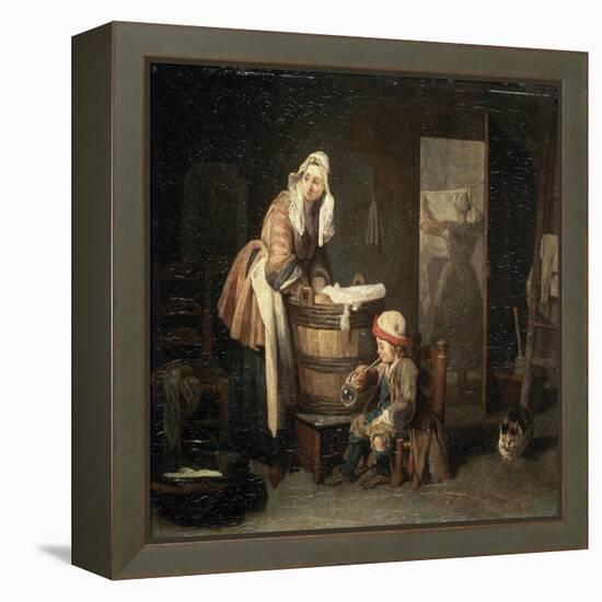 The Laundress, 1730S-Jean-Baptiste Simeon Chardin-Framed Premier Image Canvas