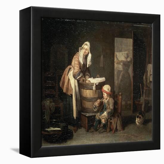 The Laundress, 1730S-Jean-Baptiste Simeon Chardin-Framed Premier Image Canvas