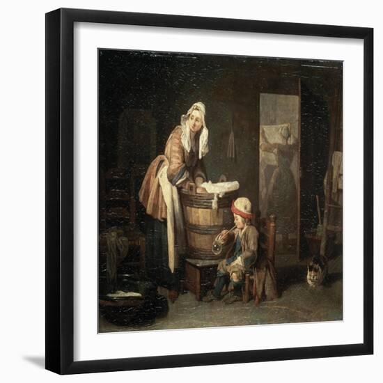 The Laundress, 1730S-Jean-Baptiste Simeon Chardin-Framed Giclee Print