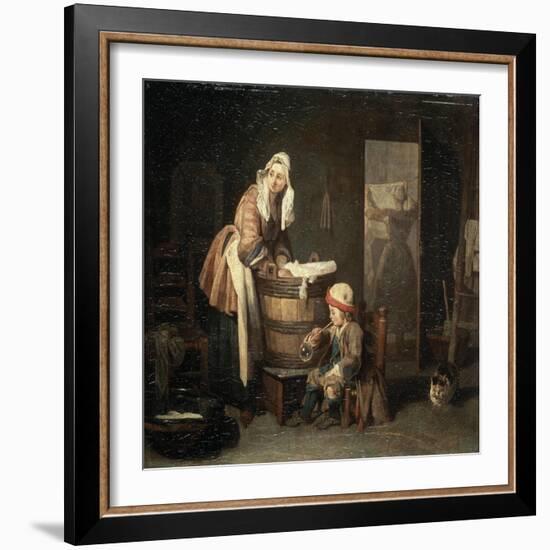 The Laundress, 1730S-Jean-Baptiste Simeon Chardin-Framed Giclee Print