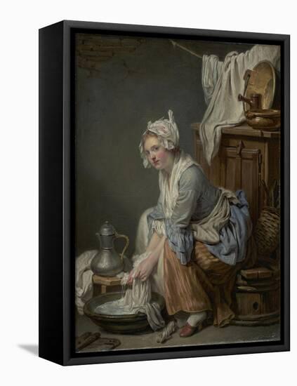 The Laundress, 1761-Jean Baptiste Greuze-Framed Premier Image Canvas