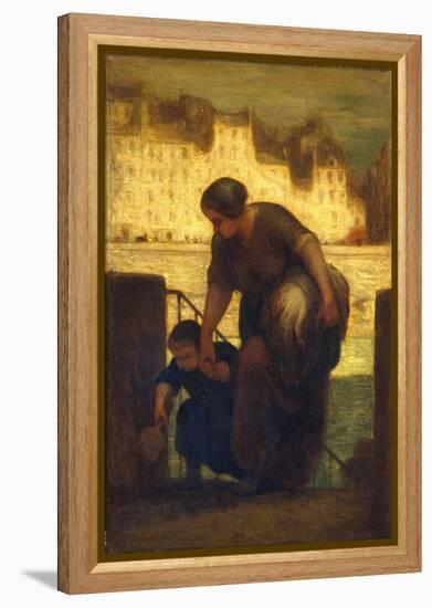 The Laundress, c.1863-Honore Daumier-Framed Premier Image Canvas