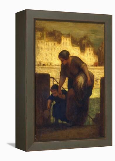 The Laundress, c.1863-Honore Daumier-Framed Premier Image Canvas