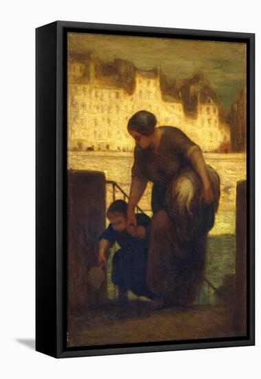 The Laundress, c.1863-Honore Daumier-Framed Premier Image Canvas