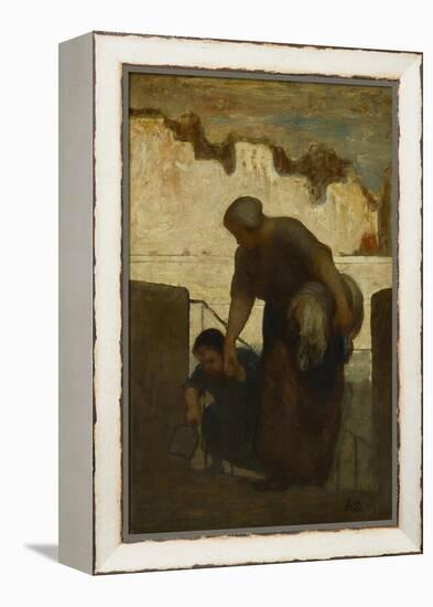 The Laundress, Ca 1863-Honoré Daumier-Framed Premier Image Canvas