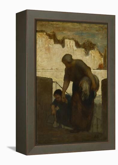 The Laundress, Ca 1863-Honoré Daumier-Framed Premier Image Canvas