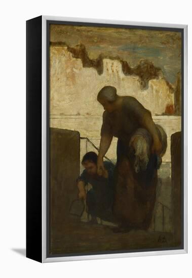 The Laundress, Ca 1863-Honoré Daumier-Framed Premier Image Canvas