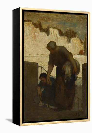 The Laundress, Ca 1863-Honoré Daumier-Framed Premier Image Canvas