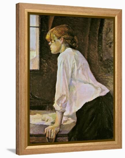 The Laundress (La Blanchisseuse)-Henri de Toulouse-Lautrec-Framed Premier Image Canvas