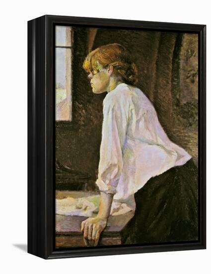 The Laundress (La Blanchisseuse)-Henri de Toulouse-Lautrec-Framed Premier Image Canvas