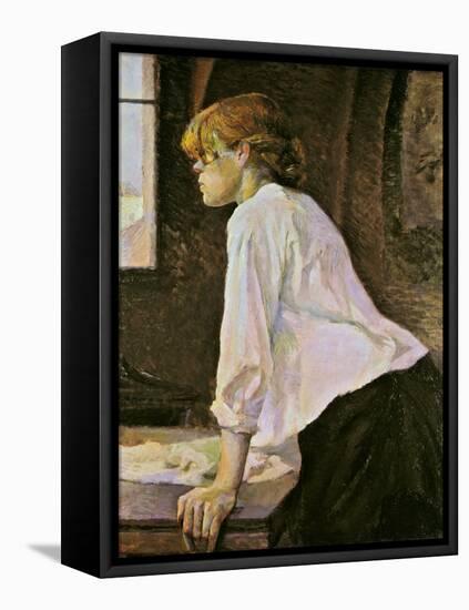 The Laundress (La Blanchisseuse)-Henri de Toulouse-Lautrec-Framed Premier Image Canvas