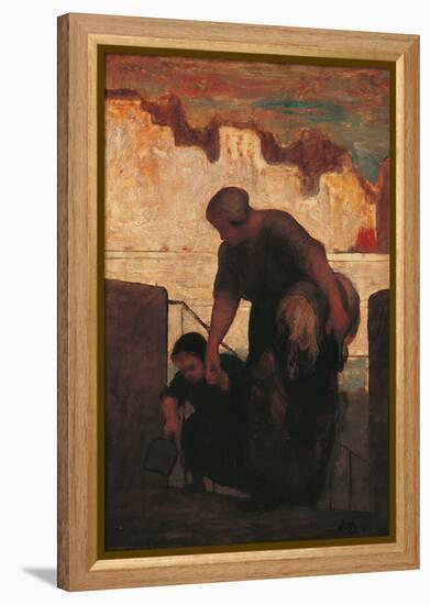 The Laundress-Honoré Daumier-Framed Premier Image Canvas