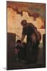 The Laundress-Honoré Daumier-Mounted Giclee Print