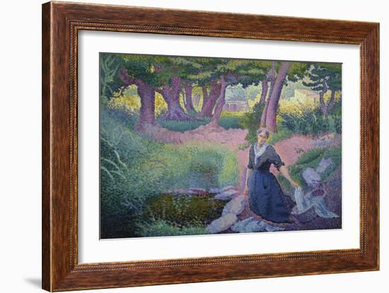 The Laundress-Henri Edmond Cross-Framed Giclee Print