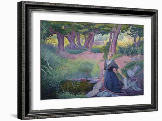 The Laundress-Henri Edmond Cross-Framed Giclee Print