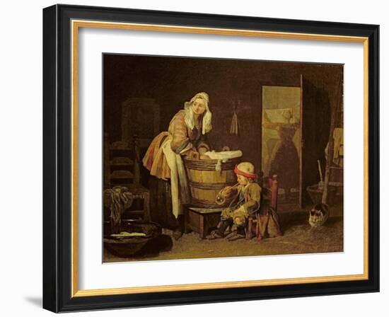 The Laundress-Jean-Baptiste Simeon Chardin-Framed Giclee Print