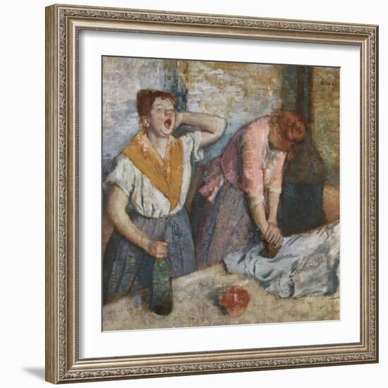 The Laundresses, 1884-86-Edgar Degas-Framed Giclee Print