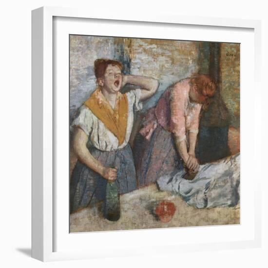 The Laundresses, 1884-86-Edgar Degas-Framed Giclee Print