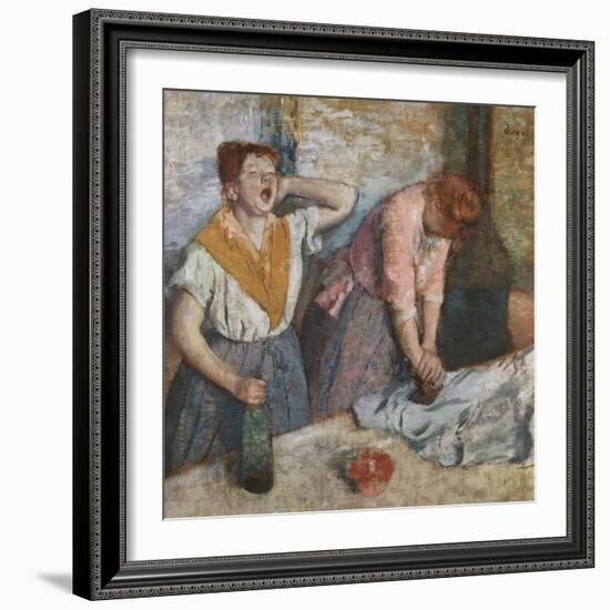 The Laundresses, 1884-86-Edgar Degas-Framed Giclee Print