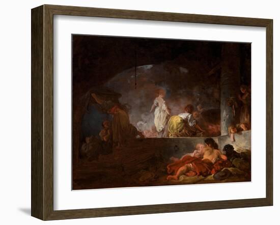 The Laundresses, C.1756-61-Jean-Honore Fragonard-Framed Giclee Print