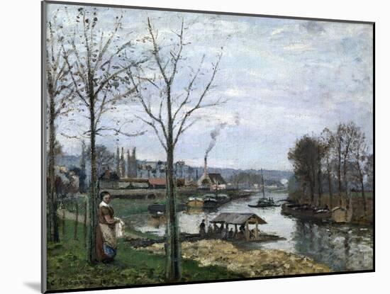 The Laundrette, Port Marly, 1872-Camille Pissarro-Mounted Giclee Print