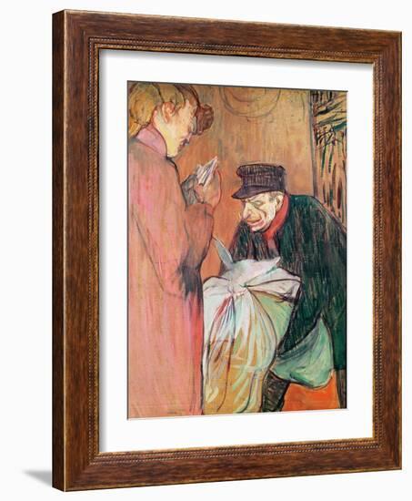 The Laundry of the House, 1894 (Oil on Card)-Henri de Toulouse-Lautrec-Framed Giclee Print