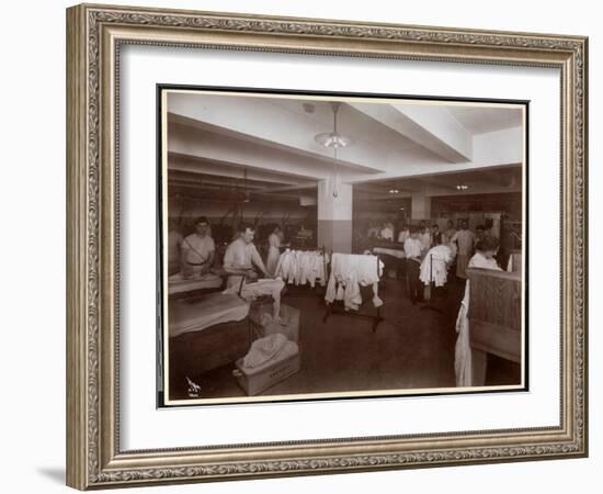 The Laundry Room at the Hotel Mcalpin, 1913-Byron Company-Framed Giclee Print