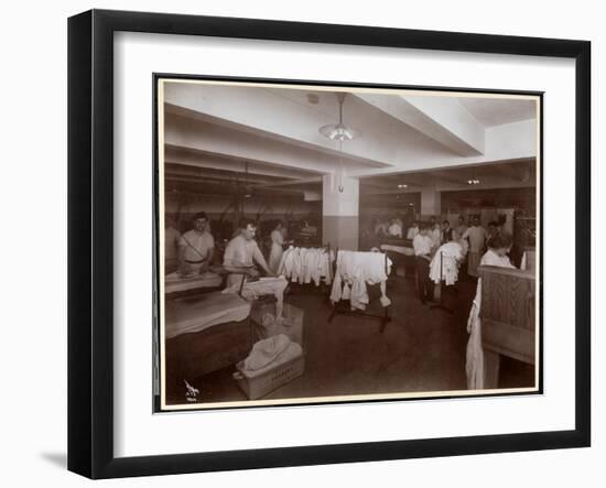 The Laundry Room at the Hotel Mcalpin, 1913-Byron Company-Framed Giclee Print