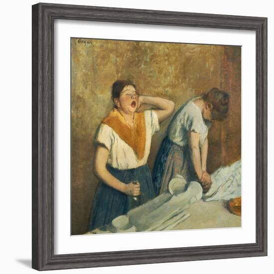 The Laundry Workers (The Ironing), circa 1874-76-Edgar Degas-Framed Giclee Print